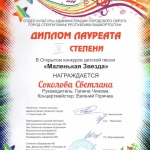 Участие в открытом конкурсе детской песни Маленькая звезда  (6)