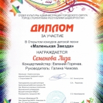 Участие в открытом конкурсе детской песни Маленькая звезда  (9)